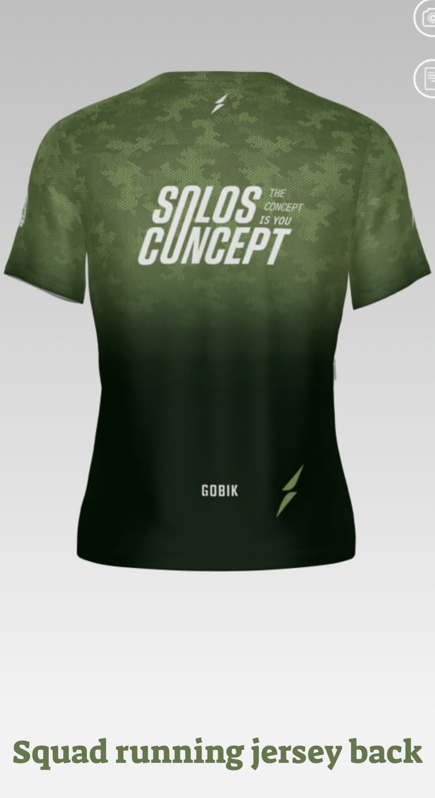 Squad running jersey back