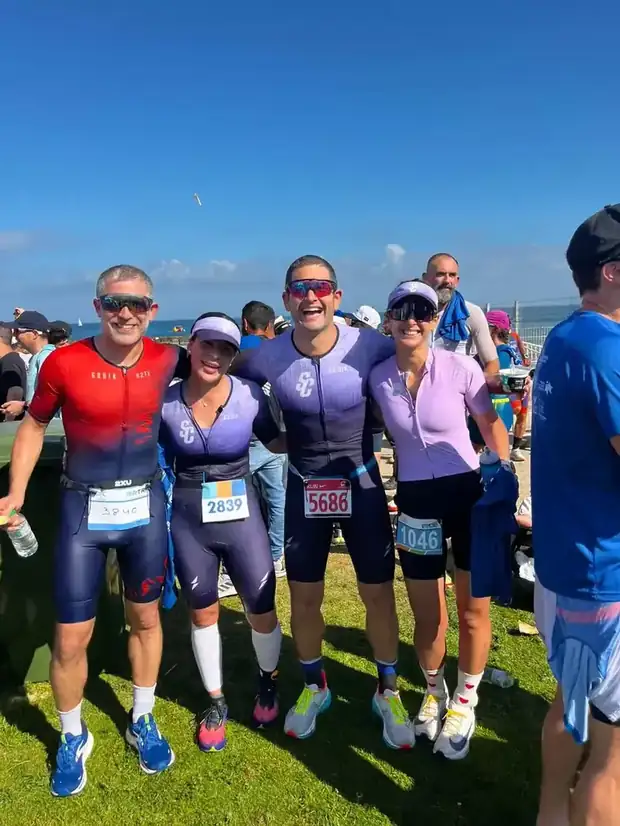 Israman athletes riding out with Solos Concept